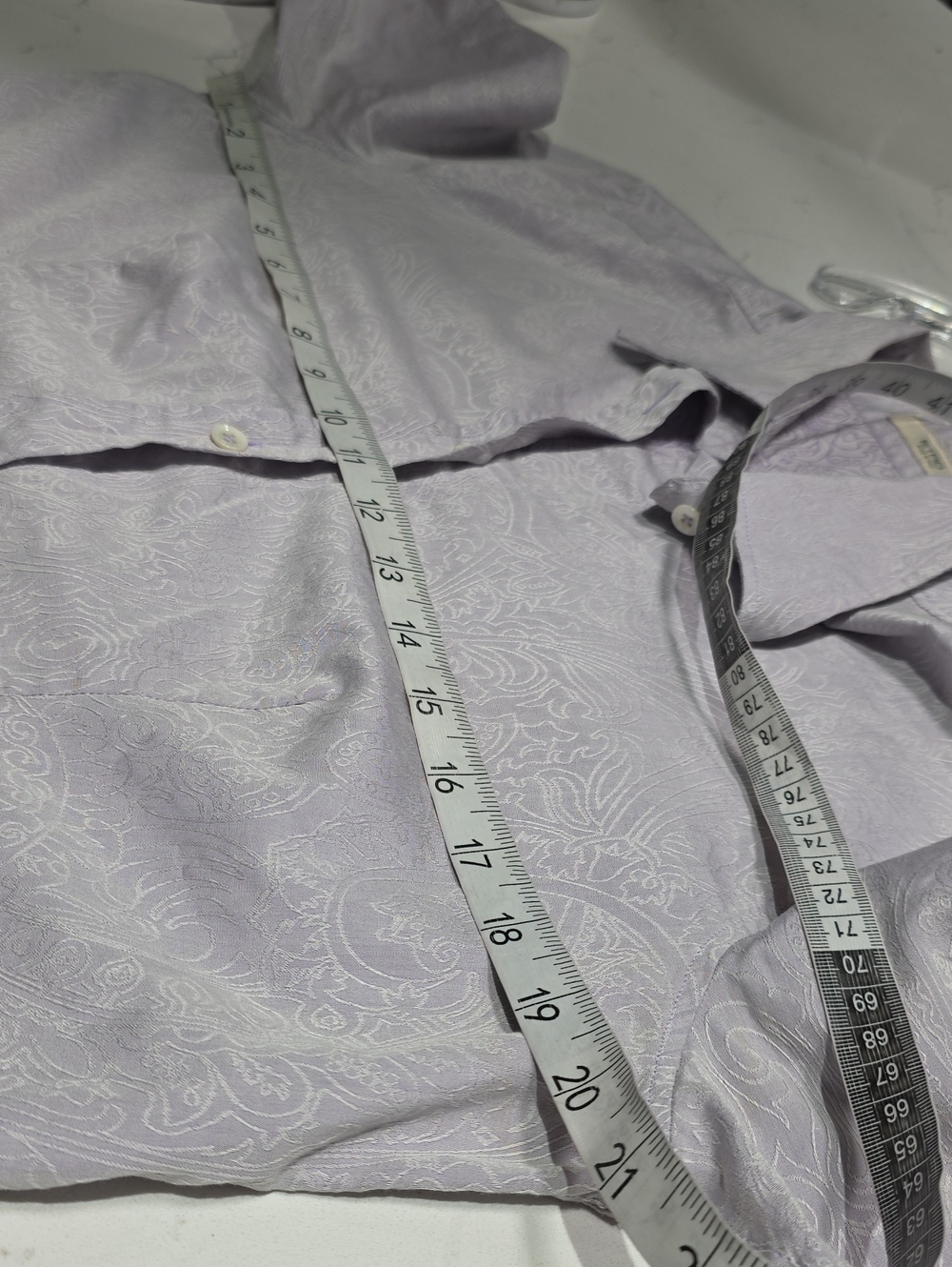 #460 ETRO Lavender Paisley Button-Down Shirt 48 - Picture 13 of 14